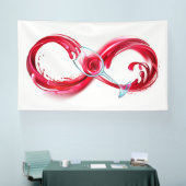 Oneindigheid met rode wijn spandoek (Beurs)