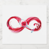 Oneindigheid met rode wijn sparkling wijnetiket (Enkel label)