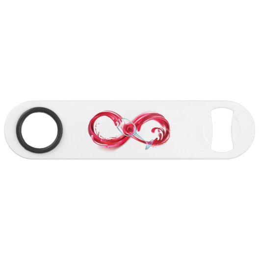 Oneindigheid met rode wijn speed flessenopener (Voorkant (Horizontaal))