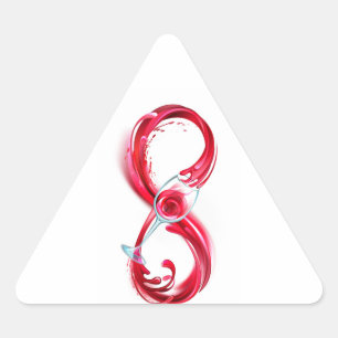 Oneindigheid met rode wijn sticker