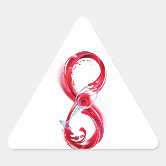 Oneindigheid met rode wijn sticker (Voorkant)