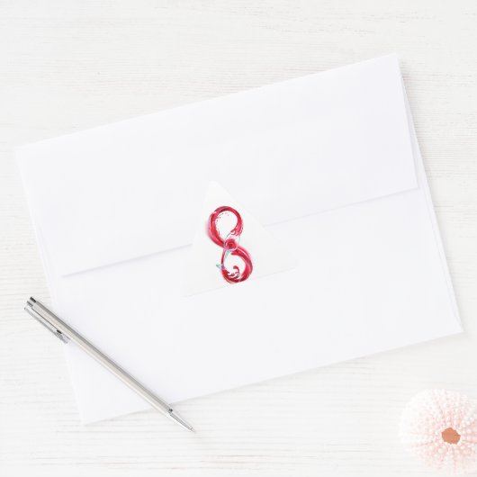 Oneindigheid met rode wijn sticker (Envelop)