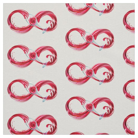 Oneindigheid met rode wijn stof (Swatch)