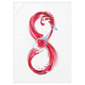 Oneindigheid met rode wijn tafelkleed (Voorkant)