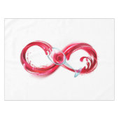 Oneindigheid met rode wijn tafelkleed (Voorkant (Horizontaal))