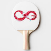 Oneindigheid met rode wijn tafeltennisbatje (Achterkant)