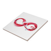 Oneindigheid met rode wijn tegeltje (Zijkant)