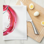 Oneindigheid met rode wijn theedoek (Quarter Fold)