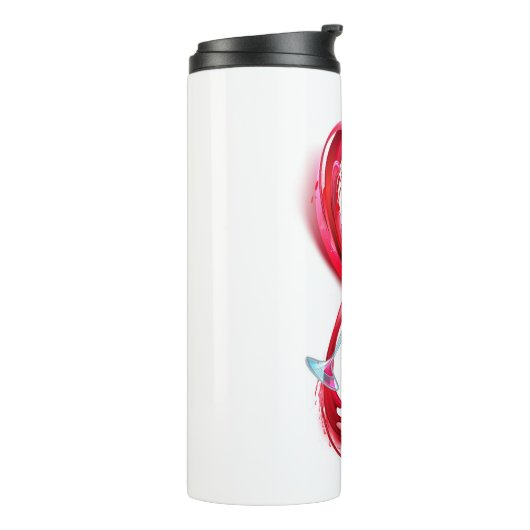 Oneindigheid met rode wijn thermosbeker (Gedraaid links)