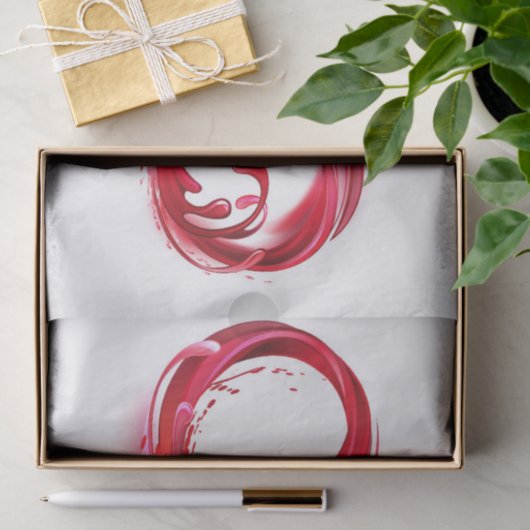 Oneindigheid met rode wijn tissuepapier (Geschenk)