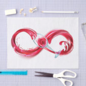 Oneindigheid met rode wijn tissuepapier (Craft)