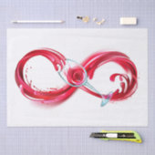 Oneindigheid met rode wijn tissuepapier (Craft)