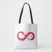 Oneindigheid met rode wijn tote bag (Voorkant)