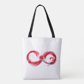 Oneindigheid met rode wijn tote bag (Achterkant)