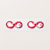 Oneindigheid met rode wijn visitekaartje (Buitenkant ongevouwen)