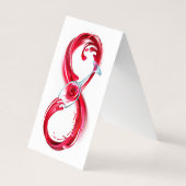 Oneindigheid met rode wijn visitekaartje (Achterkant)