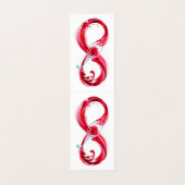 Oneindigheid met rode wijn visitekaartje (Buitenkant ongevouwen)