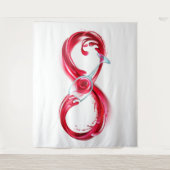 Oneindigheid met rode wijn wandkleed (Voorkant)