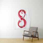 Oneindigheid met rode wijn wandkleed (In situ)