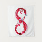 Oneindigheid met rode wijn wandkleed (Voorkant)