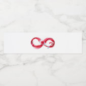 Oneindigheid met rode wijn waterfles etiket (Enkel label)