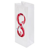 Oneindigheid met rode wijn wijn cadeautas (Achterkant Gekanteld)