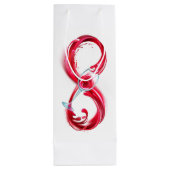 Oneindigheid met rode wijn wijn cadeautas (Achterkant)