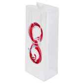 Oneindigheid met rode wijn wijn cadeautas (Voorkant Gekanteld)