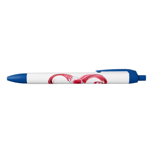 Oneindigheid met rode wijn zwarte inkt pen (Bovenkant)