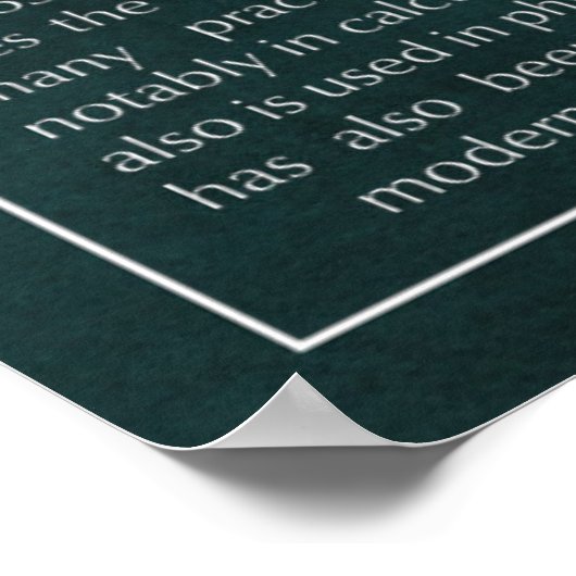 Oneindigheid Poster (Hoek)