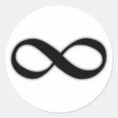 Oneindigheid Ronde Sticker (Voorkant)