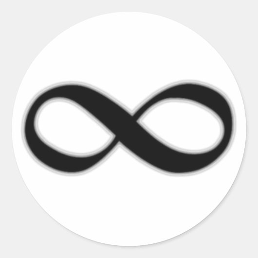 Oneindigheid Ronde Sticker (Voorkant)