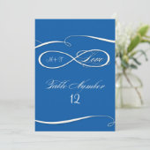 Oneindigheid Symbool Teken Oneindige Liefde Tafel  Kaart (Staand voorkant)