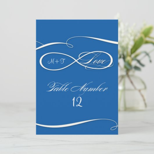 Oneindigheid Symbool Teken Oneindige Liefde Tafel  Kaart (Staand voorkant)