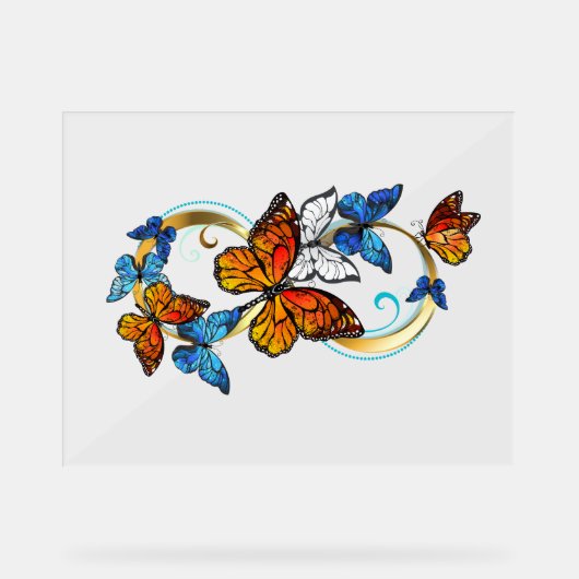 Oneindigheid van Monarch Vlinders Acryl Bord (Voorkant)