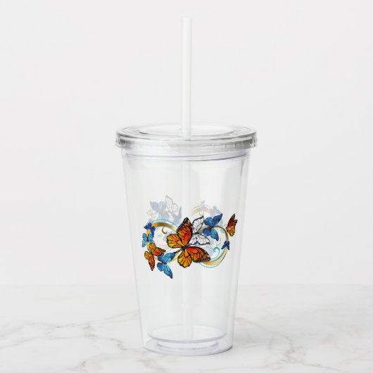 Oneindigheid van Monarch Vlinders Acryl Drinkbeker (Voorkant)