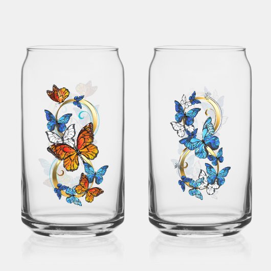 Oneindigheid van Monarch Vlinders Blikvorm Glas (Voorkant)