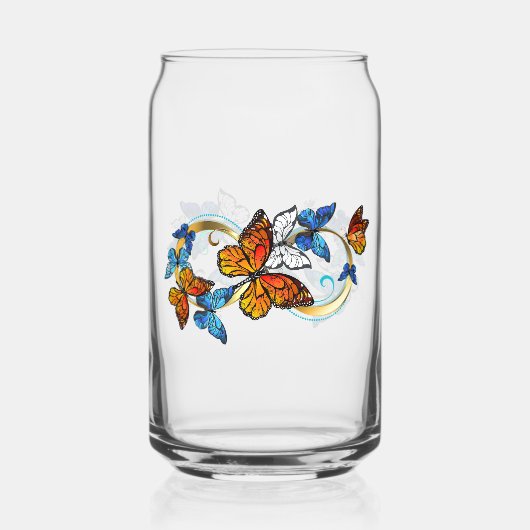 Oneindigheid van Monarch Vlinders Blikvorm Glas (Voorkant)
