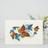 Oneindigheid van Monarch Vlinders Briefpapier (Staand voorkant)