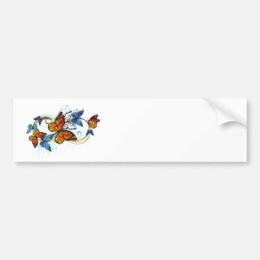 Oneindigheid van Monarch Vlinders Bumpersticker (Voorkant)
