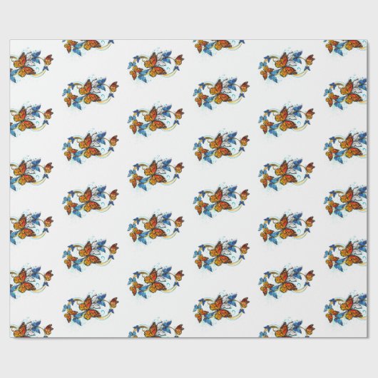 Oneindigheid van Monarch Vlinders Cadeaupapier (Vlak)