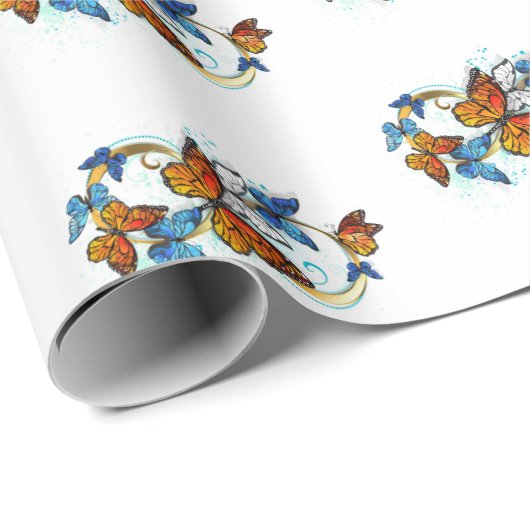 Oneindigheid van Monarch Vlinders Cadeaupapier (Rol Hoek)