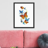 Oneindigheid van Monarch Vlinders Canvas Afdruk (Insitu (Woonkamer))