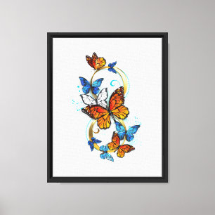 Oneindigheid van Monarch Vlinders Canvas Afdruk