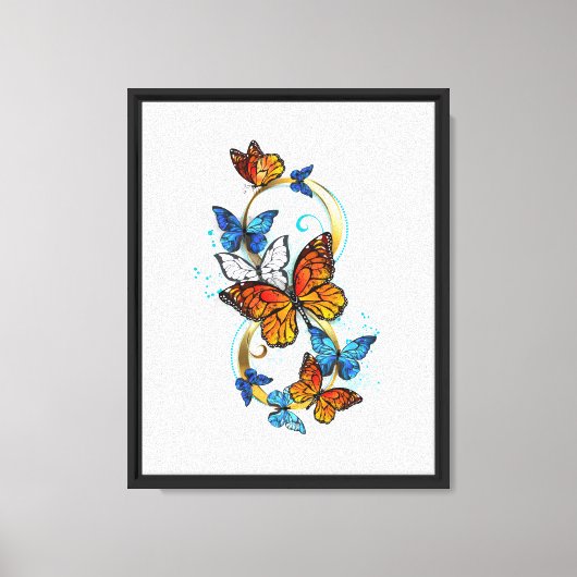 Oneindigheid van Monarch Vlinders Canvas Afdruk (Voorkant)