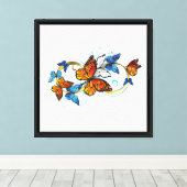 Oneindigheid van Monarch Vlinders Canvas Afdruk (Insitu (Houten vloer))