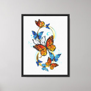 Oneindigheid van Monarch Vlinders Canvas Afdruk