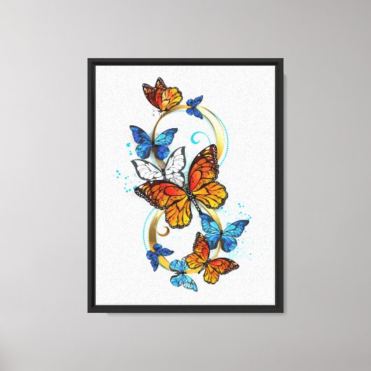 Oneindigheid van Monarch Vlinders Canvas Afdruk (Voorkant)