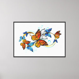 Oneindigheid van Monarch Vlinders Canvas Afdruk