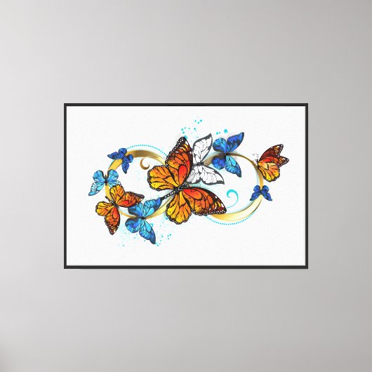 Oneindigheid van Monarch Vlinders Canvas Afdruk (Voorkant)
